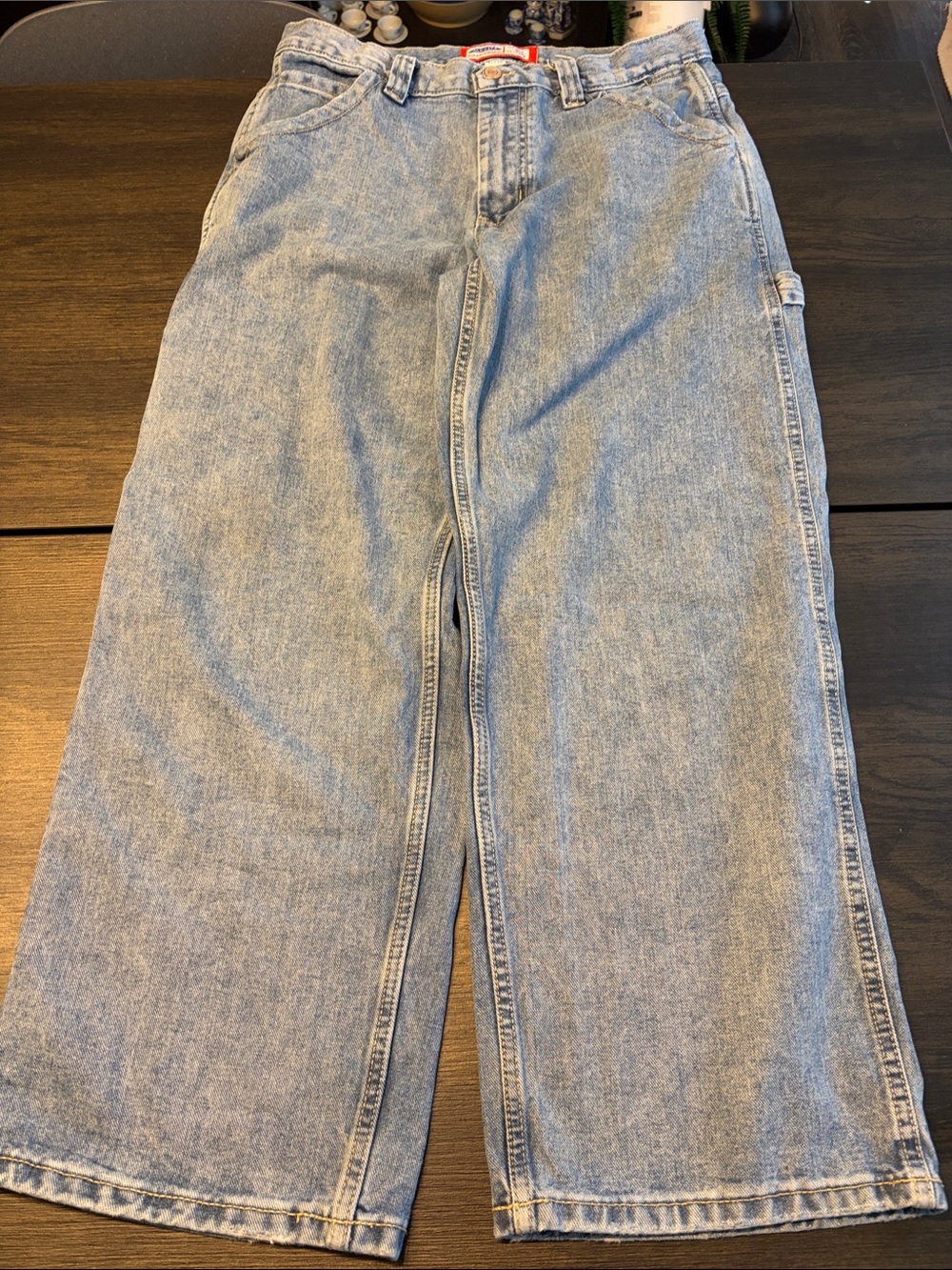 Old Navy Light Blue Relaxed Carpenter Jeans 32X30